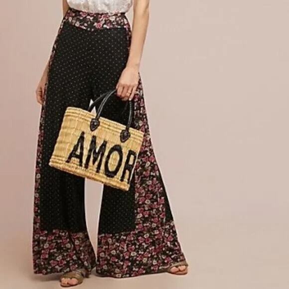 FARM Rio Pants - Anthropologie Farm Rio Floral Wide Leg Pants - XL - EUC